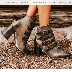 Freebird Buckle Bootie Heels